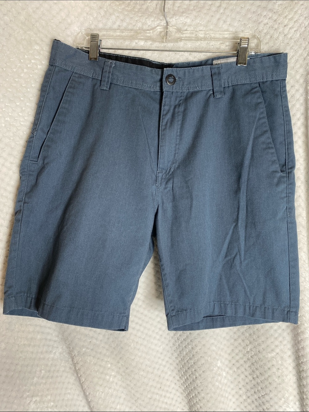 Volcom Men's Slate Blue Flat-Front Shorts